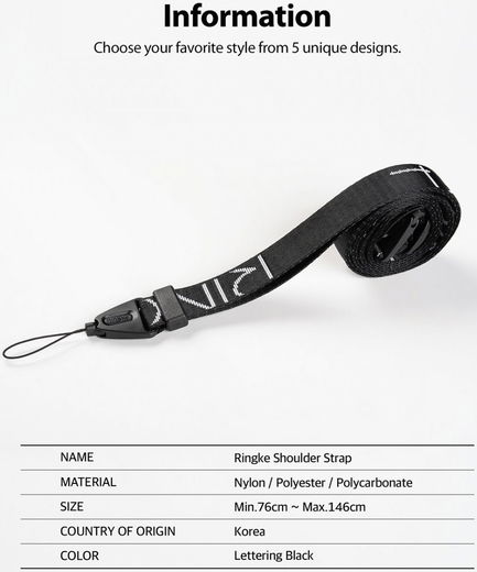 Ringke Schouder Band Zwart afbeelding 10