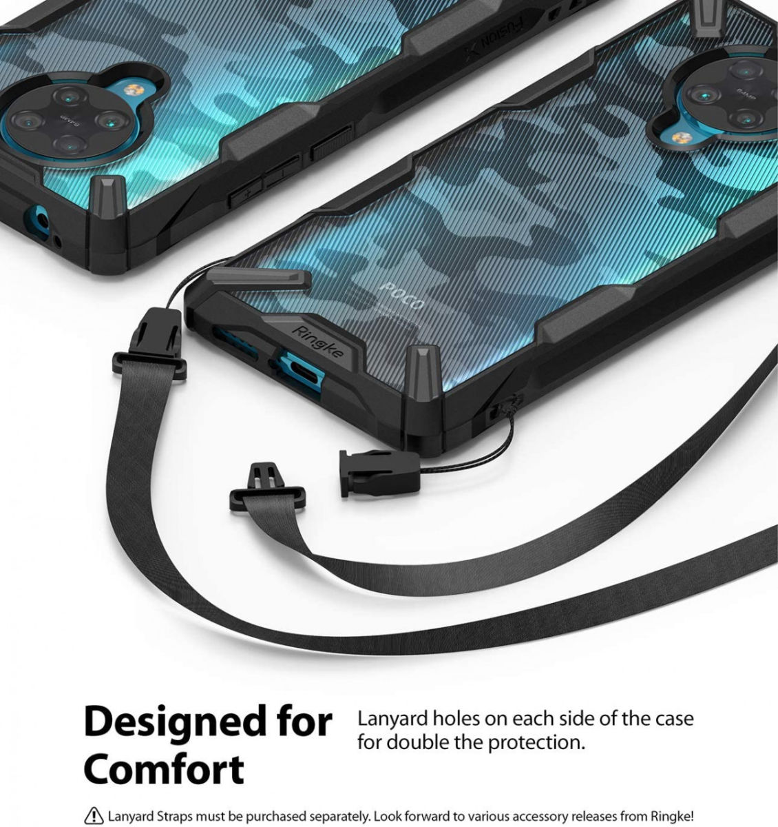 Ringke Fusion X Xiaomi Poco F2 Pro Hoesje Camo Zwart afbeelding 5