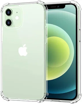 Apple iPhone 12 Mini Hoesje Schokbestendig en Dun TPU Back Cover Transparant