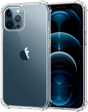 Apple iPhone 12 Pro Max Hoesje Schokbestendig en Dun TPU Back Cover Transparant