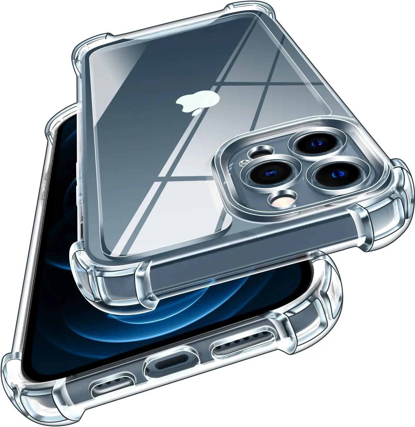 Apple iPhone 12 Pro Max Hoesje Schokbestendig en Dun TPU Back Cover Transparant afbeelding 4
