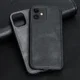 Apple iPhone 12 Mini Hoesje Kunstlederen Back Cover Zwart afbeelding 4