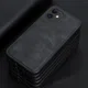 Apple iPhone 12 Mini Hoesje Kunstlederen Back Cover Zwart afbeelding 5