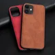 Apple iPhone 12 Mini Hoesje Kunstlederen Back Cover Bruin afbeelding 4