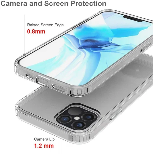 Apple iPhone 12 Pro Max Hoesje Armor Back Cover Transparant afbeelding 4