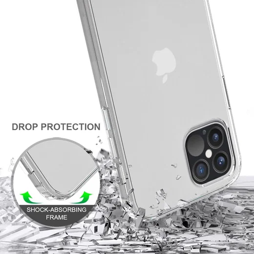 Apple iPhone 12 Pro Max Hoesje Armor Back Cover Transparant afbeelding 5