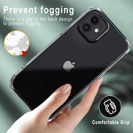 Apple iPhone 12 Mini Rugged Transparante TPU Back Cover Hoesje afbeelding 6