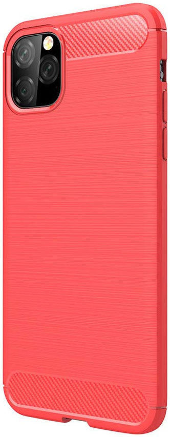 Apple iPhone 12 Mini Hoesje Geborsteld TPU Flexibele Back Cover Rood afbeelding 3