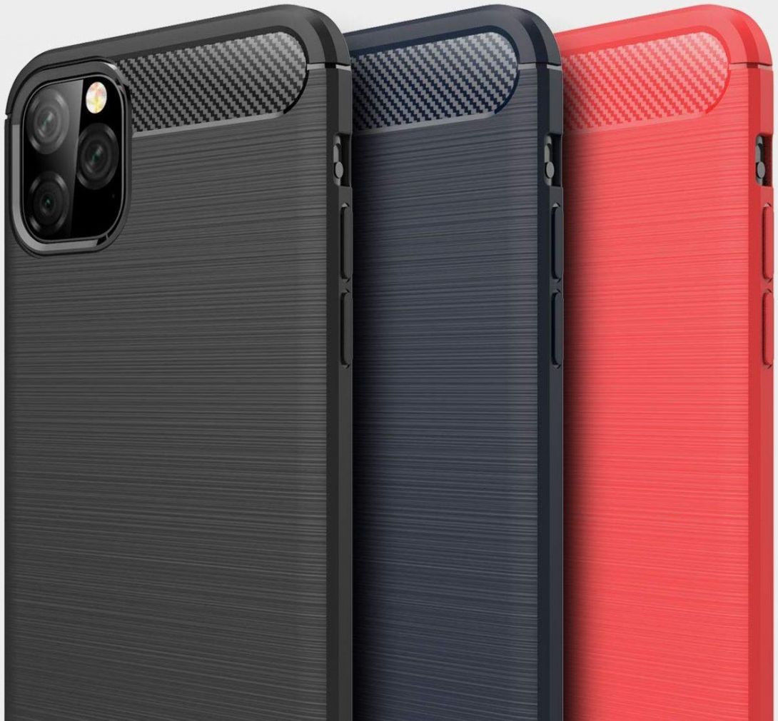 Apple iPhone 12 Mini Hoesje Geborsteld TPU Flexibele Back Cover Rood afbeelding 4