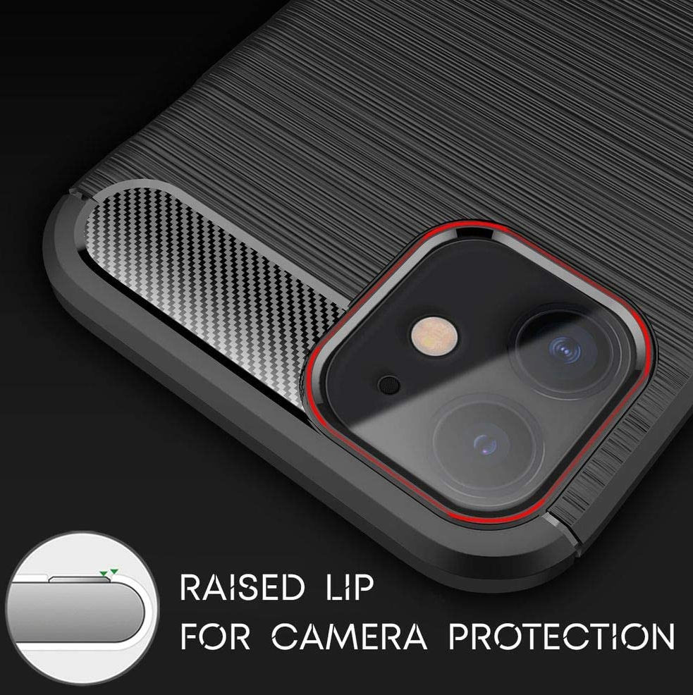 Apple iPhone 12 Mini Hoesje Geborsteld TPU Flexibele Back Cover Blauw afbeelding 4