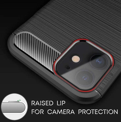 Apple iPhone 12 Mini Hoesje Geborsteld TPU Flexibele Back Cover Blauw afbeelding 4