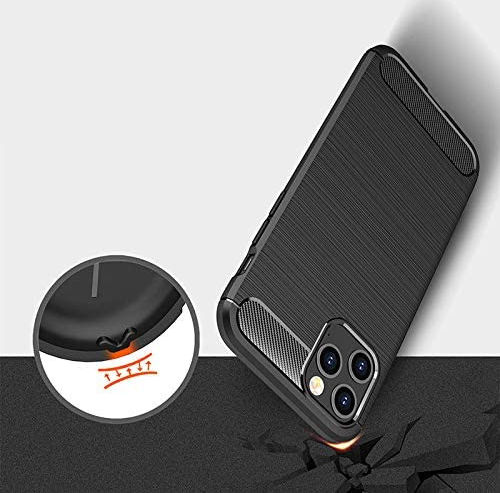Apple iPhone 12 Hoesje Geborsteld TPU Flexibel Zwart afbeelding 7
