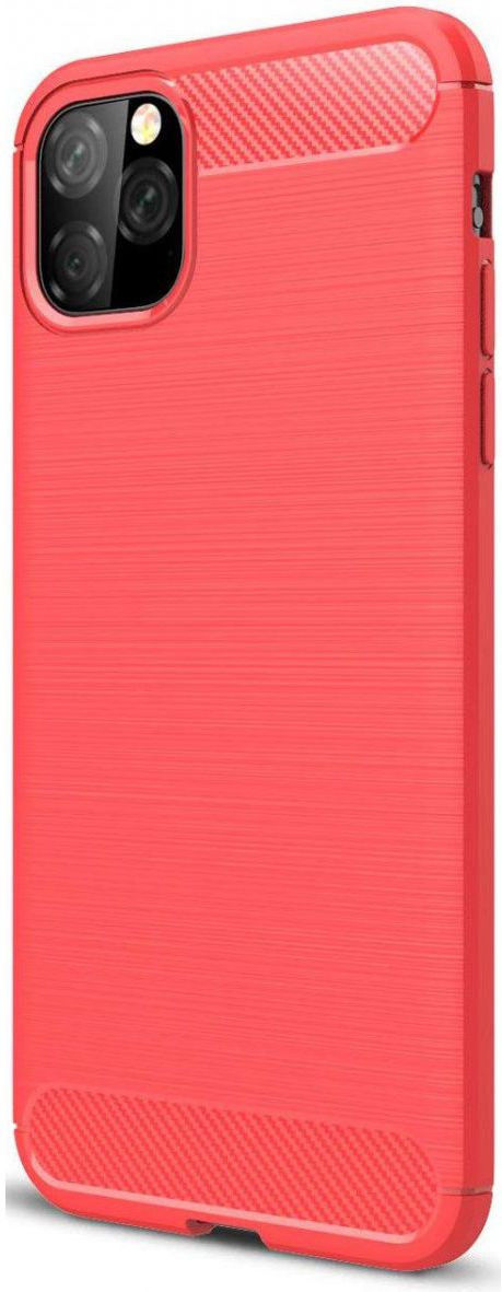 Apple iPhone 12 Hoesje Geborsteld TPU Flexibel Rood afbeelding 1