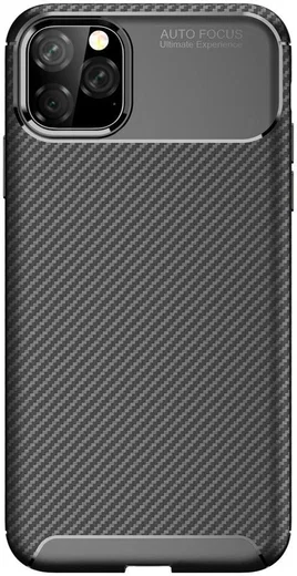 Apple iPhone 12 Mini Hoesje Siliconen Carbon Back Cover Zwart afbeelding 5