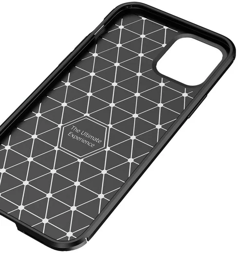 Apple iPhone 12 Pro Max Hoesje Siliconen Carbon Back Cover Zwart afbeelding 13