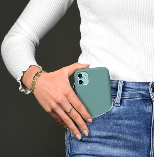HappyCase Apple iPhone 12 Mini Hoesje Siliconen Back Cover Groen afbeelding 6