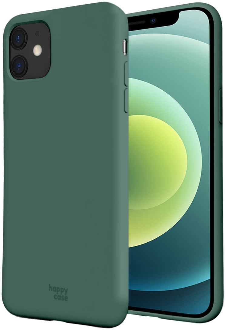 HappyCase Apple iPhone 12 Mini Hoesje Siliconen Back Cover Groen afbeelding 1