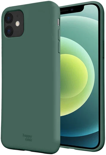 HappyCase Apple iPhone 12 Mini Hoesje Siliconen Back Cover Groen afbeelding 1
