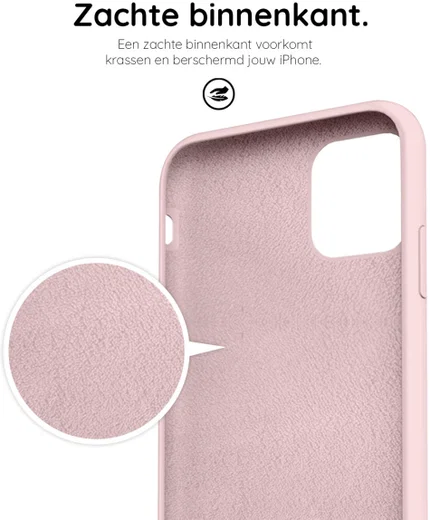 HappyCase Apple iPhone 12 Mini Hoesje Siliconen Back Cover Roze afbeelding 2