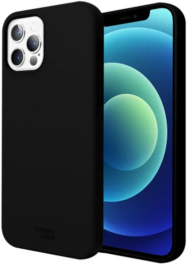 HappyCase Apple iPhone 12 Hoesje Siliconen Back Cover Zwart afbeelding 1