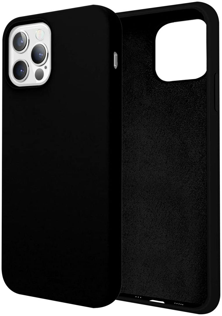 HappyCase Apple iPhone 12 Hoesje Siliconen Back Cover Zwart afbeelding 7