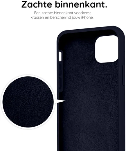HappyCase Apple iPhone 12 Hoesje Siliconen Back Cover Blauw afbeelding 6