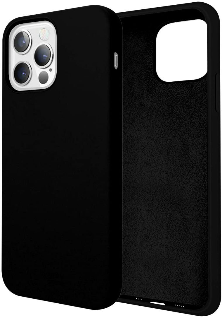 HappyCase Apple iPhone 12 Pro Max Hoesje Siliconen Back Cover Zwart afbeelding 8