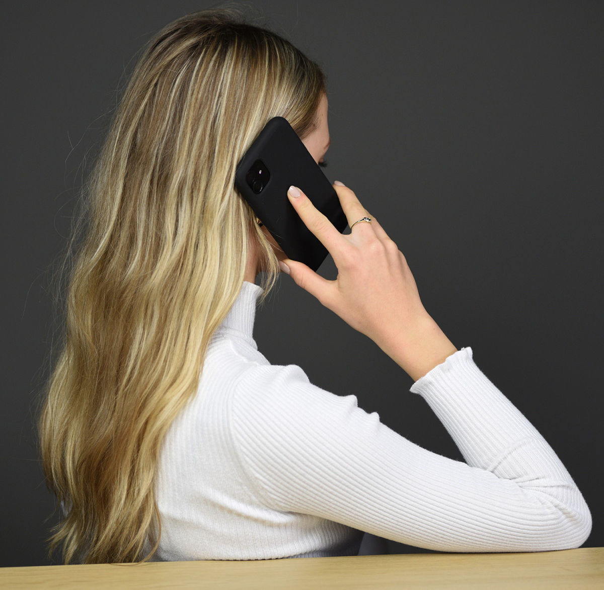 HappyCase Apple iPhone 12 Pro Max Hoesje Siliconen Back Cover Zwart afbeelding 5