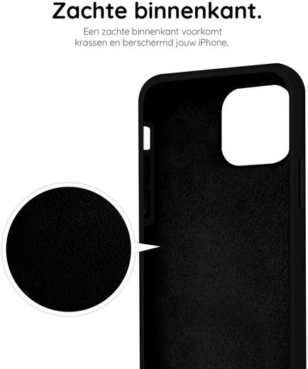 HappyCase Apple iPhone 12 Pro Max Hoesje Siliconen Back Cover Zwart afbeelding 7