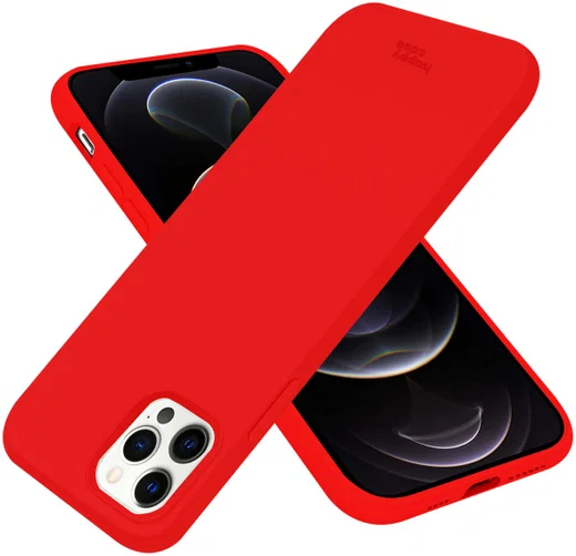 HappyCase Apple iPhone 12 Pro Max Hoesje Siliconen Back Cover Rood afbeelding 2