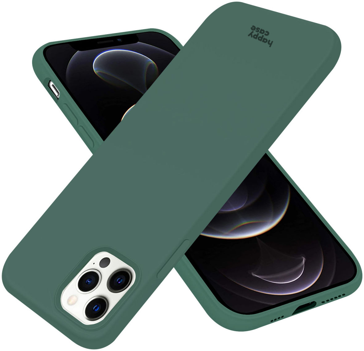 HappyCase Apple iPhone 12 Pro Max Hoesje Siliconen Back Cover Groen afbeelding 2