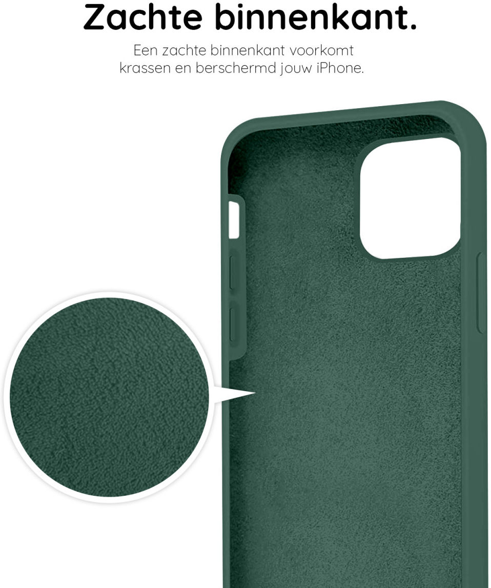 HappyCase Apple iPhone 12 Pro Max Hoesje Siliconen Back Cover Groen afbeelding 7
