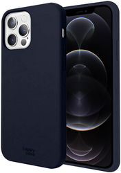 HappyCase Apple iPhone 12 Pro Max Hoesje Siliconen Back Cover Blauw afbeelding