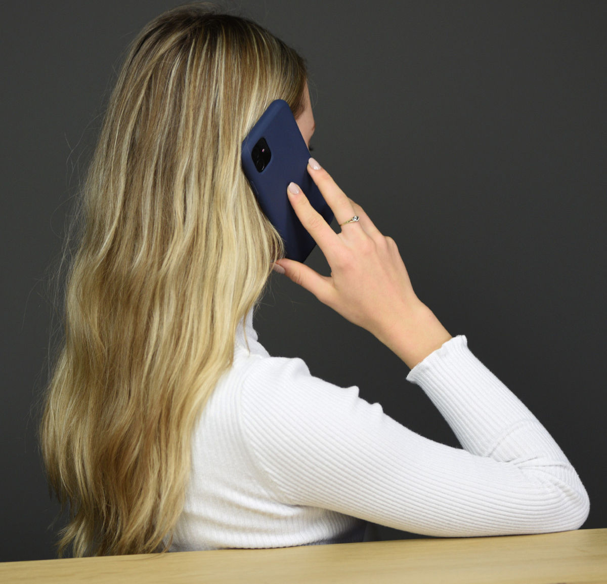 HappyCase Apple iPhone 12 Pro Max Hoesje Siliconen Back Cover Blauw afbeelding 5