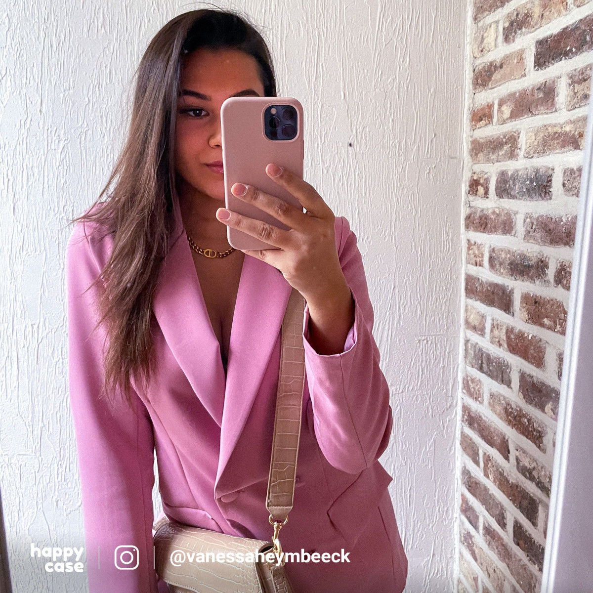 HappyCase Apple iPhone 12 Pro Max Hoesje Siliconen Back Cover Roze afbeelding 4