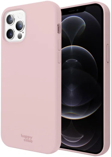 HappyCase Apple iPhone 12 Pro Max Hoesje Siliconen Back Cover Roze afbeelding 1