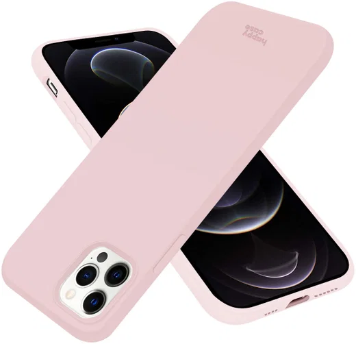 HappyCase Apple iPhone 12 Pro Max Hoesje Siliconen Back Cover Roze afbeelding 2