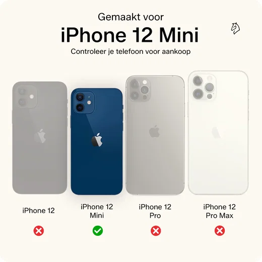 Rosso Element iPhone 12 Mini Hoesje Book Cover Zwart afbeelding 4