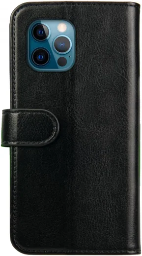 Rosso Element Apple iPhone 12 / 12 Pro Hoesje Book Cover Zwart afbeelding 2