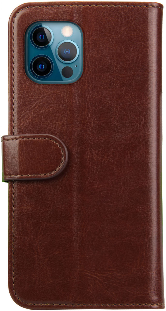 Rosso Element Apple iPhone 12 / 12 Pro Hoesje Book Cover Bruin afbeelding 2