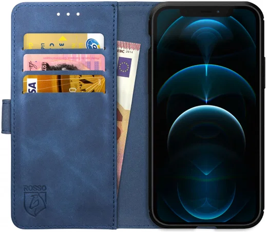 Rosso Element iPhone 12 Pro Max Hoesje Book Cover Blauw afbeelding 1