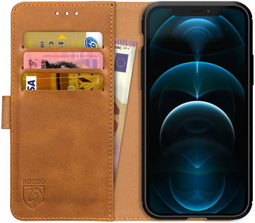 Rosso Element iPhone 12 Pro Max Hoesje Book Cover Lichtbruin