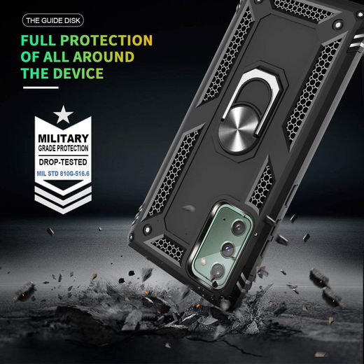 Samsung Galaxy Note 20 Hybride Kickstand Hoesje Zwart afbeelding 6