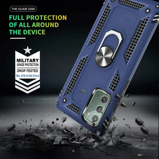 Samsung Galaxy Note 20 Hybride Kickstand Hoesje Blauw afbeelding 5