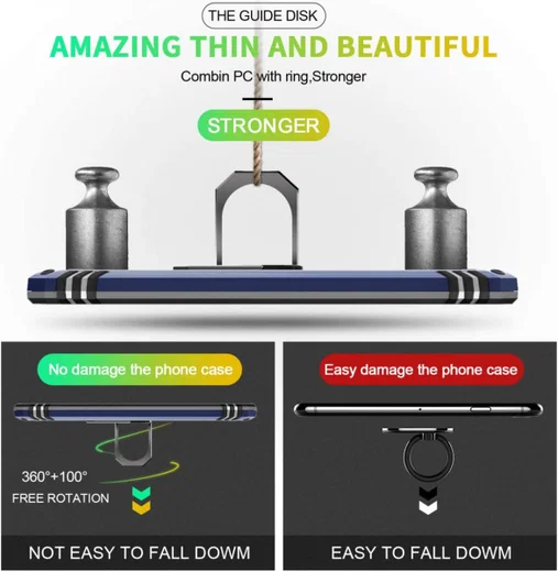 Samsung Galaxy Note 20 Hybride Kickstand Hoesje Blauw afbeelding 8