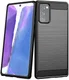 Samsung Galaxy Note 20 Hoesje Geborsteld TPU Flexibel Zwart afbeelding 1