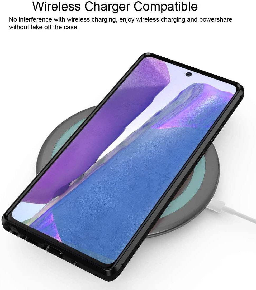 Samsung Galaxy Note 20 Hoesje Geborsteld TPU Flexibel Zwart afbeelding 6