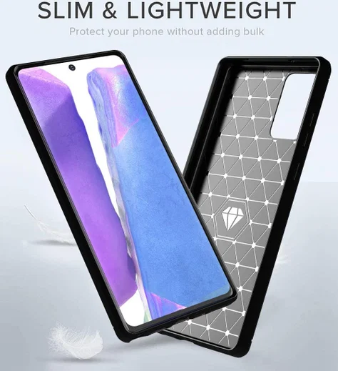 Samsung Galaxy Note 20 Hoesje Geborsteld TPU Flexibel Zwart afbeelding 7