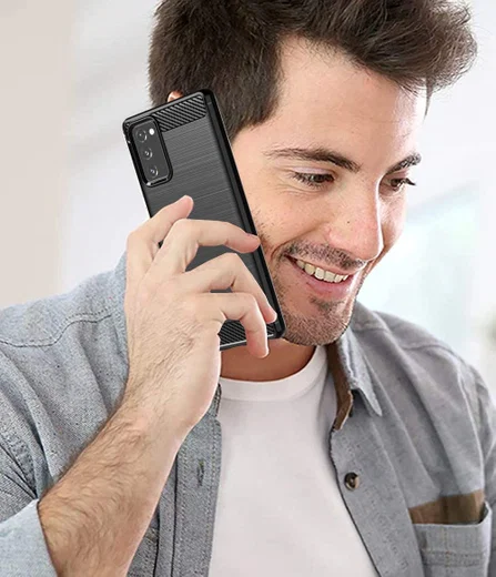 Samsung Galaxy Note 20 Hoesje Geborsteld TPU Flexibel Zwart afbeelding 8