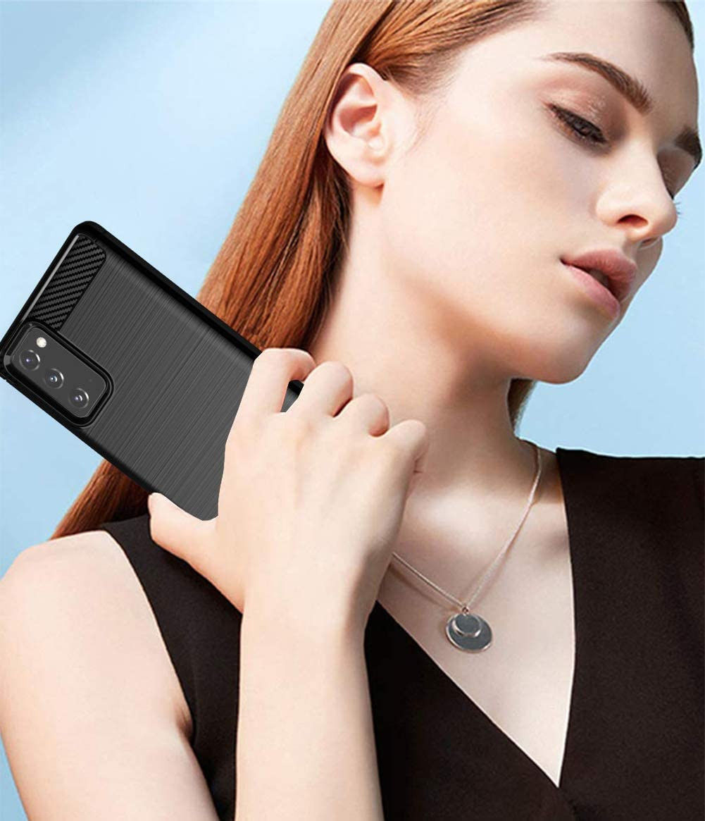 Samsung Galaxy Note 20 Hoesje Geborsteld TPU Flexibel Zwart afbeelding 9